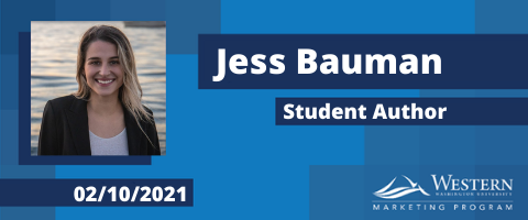 Portrait of Jess Bauman alongside text reading "Jess Bauman, Student Author, 02/10/2021"