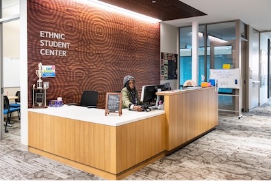 Front desk of the Student Ethnic Center in Viking Union