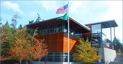 exterior of a modern building at poulsbo campus