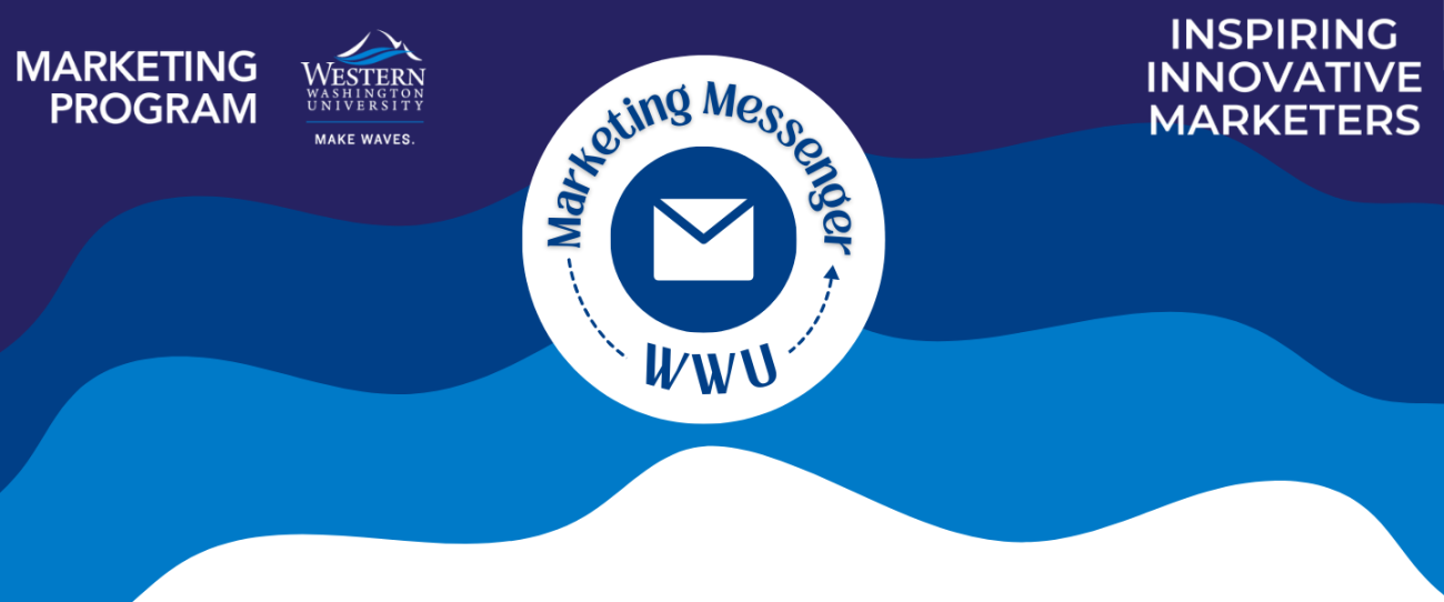 Banner with blue background, text reads "Marketing Messenger WWU"