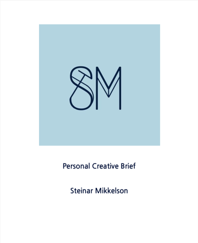 Personal Creative Brief Cover 