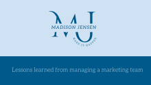 Madison Jensen logo and tagline